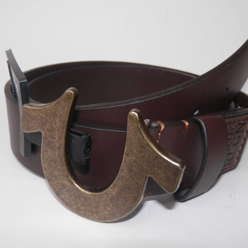 New True Religion Men's Brown Heavy belt sz 38